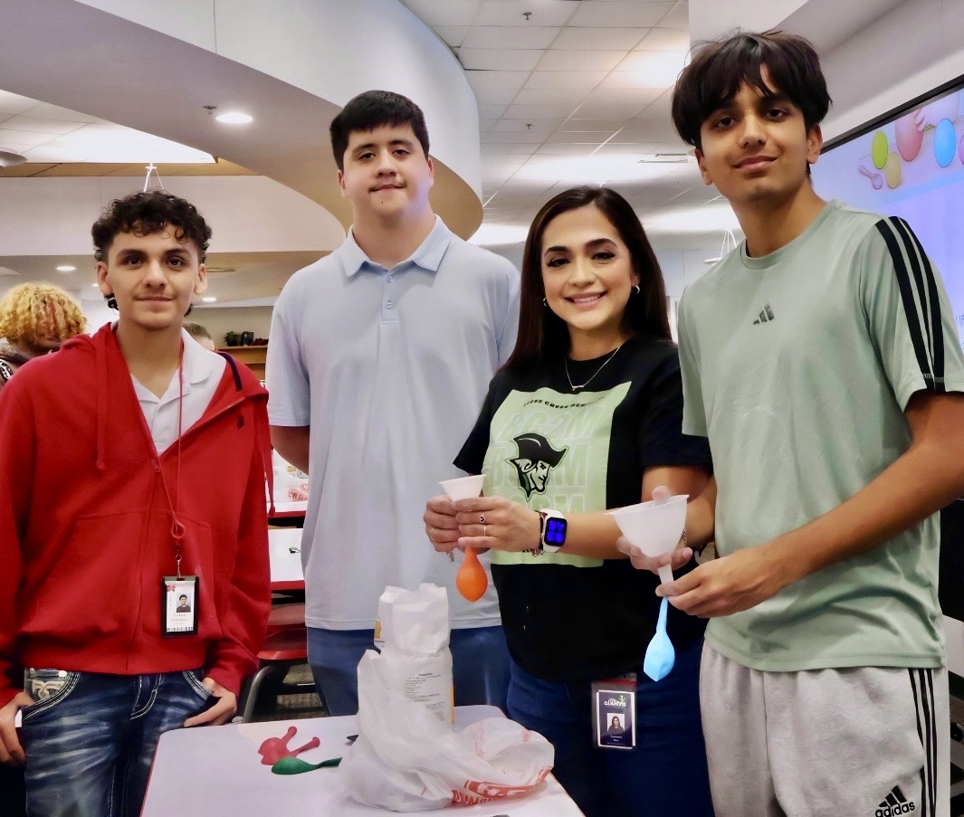 Students at BC2M stress ball making event